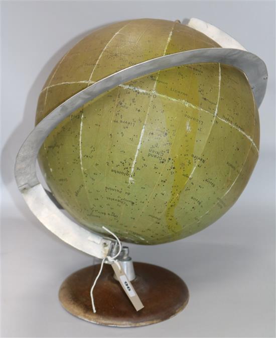 A French celestial globe on stand H.40cm